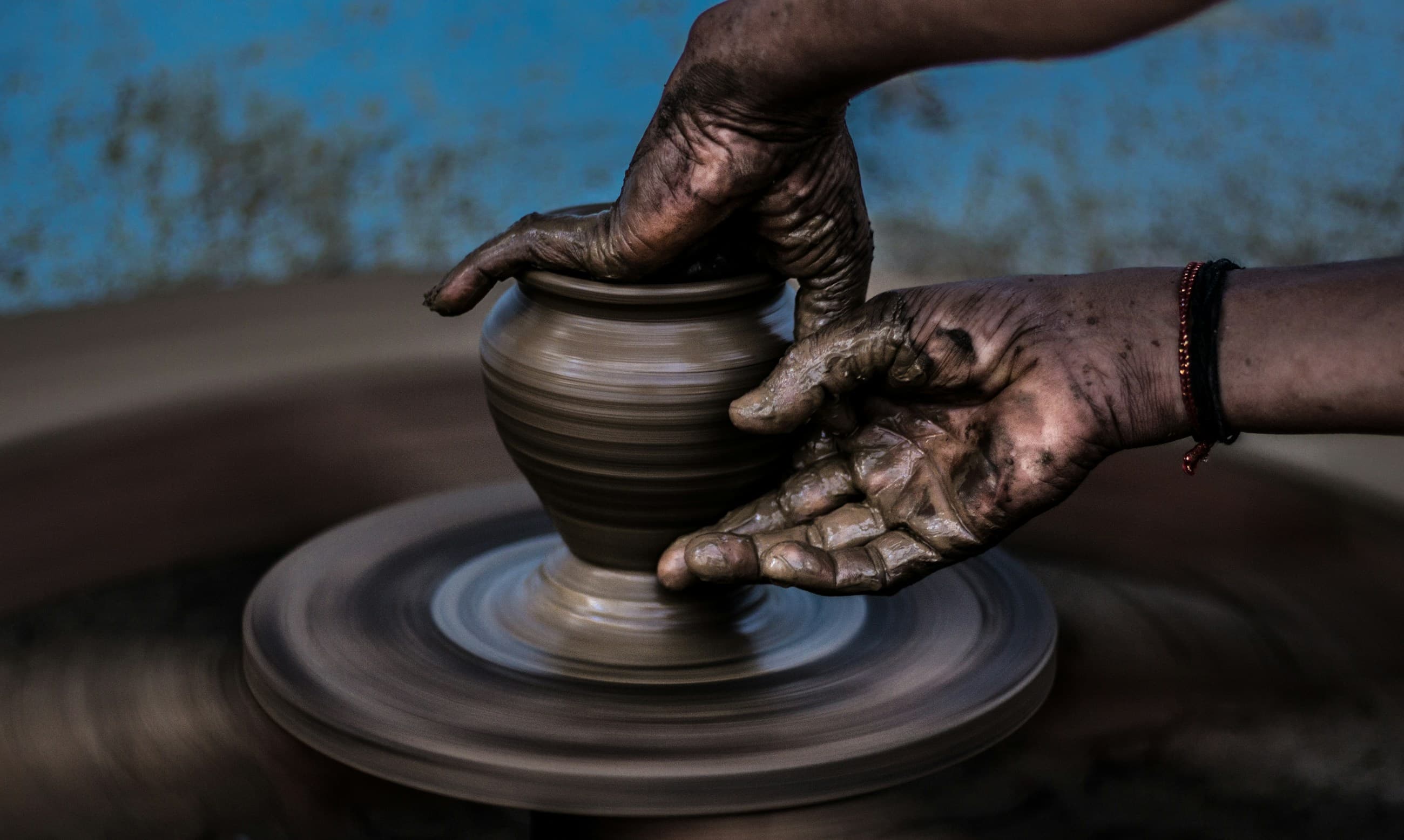 An artist at work